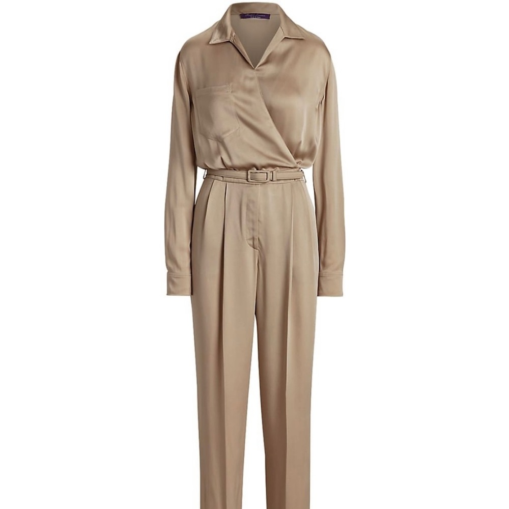 NWT Ralph Lauren Collection Purple Label Silk Jumpsuit size 14